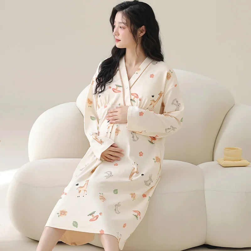 Gown – Long Sleeve Nursing Pajamas
